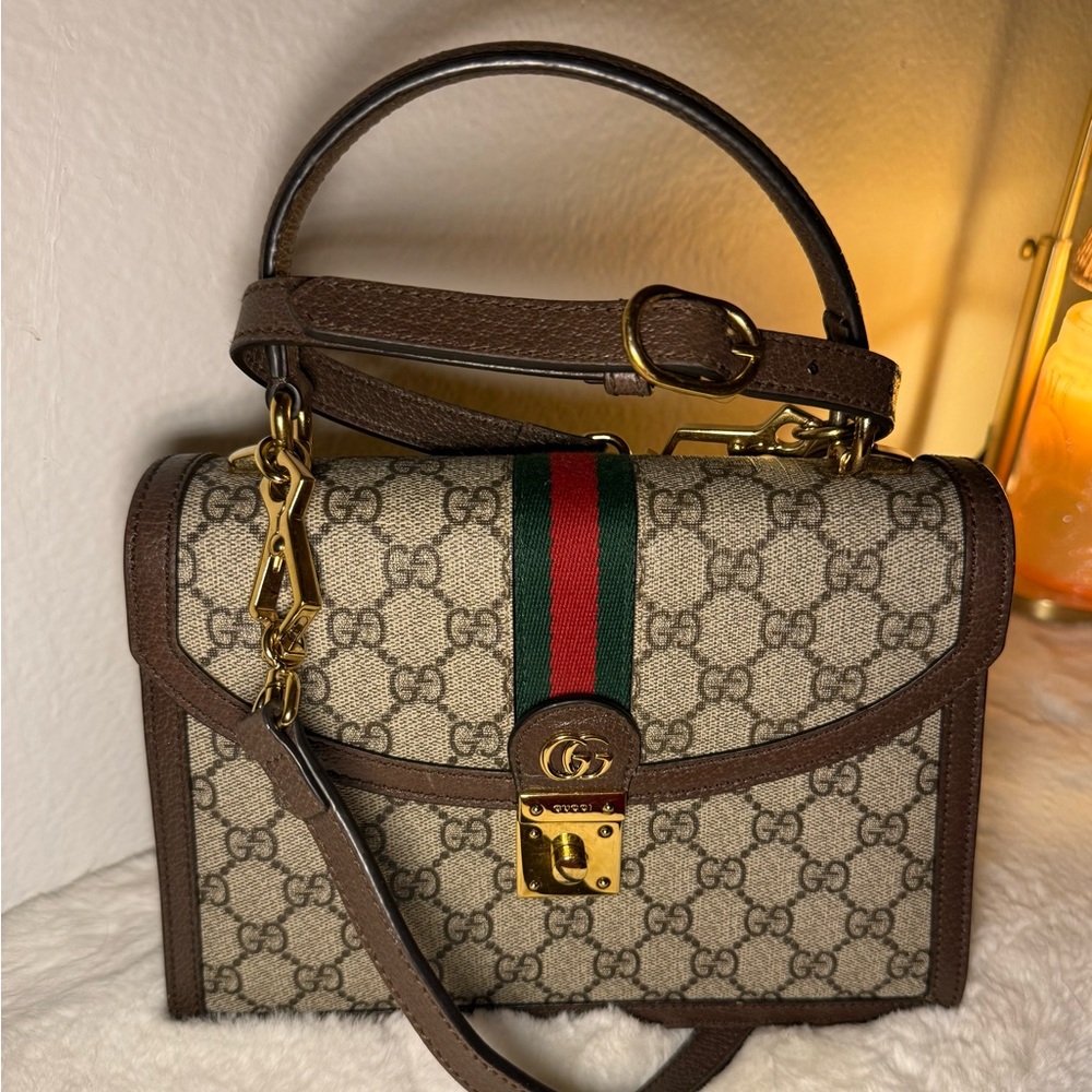 Ophidia Medium Top Handle Bag
